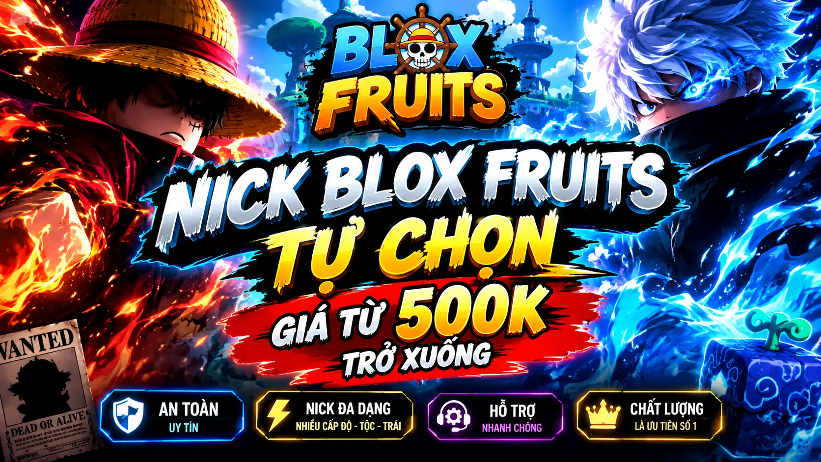 Nick 500k trở xuống